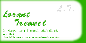 lorant tremmel business card